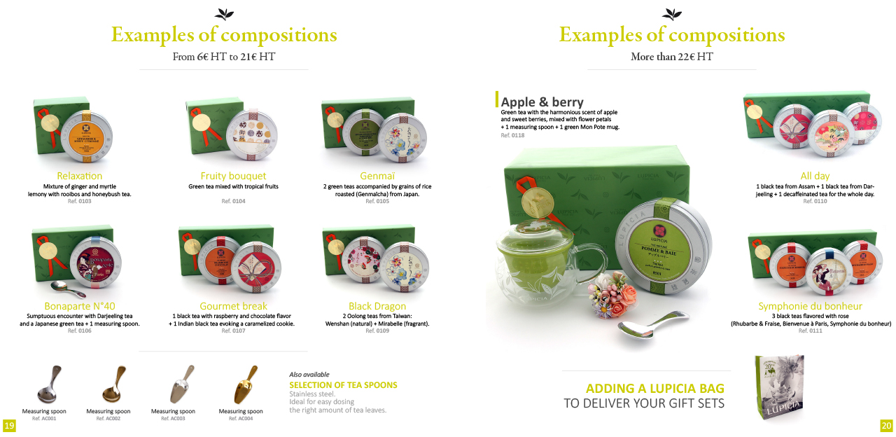 LUPICIA business gifts brochure.
