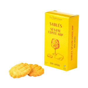Sesame shortbread cookies with Comt&eacute; AOP cheese - 40g