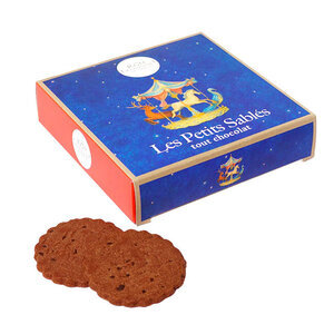 All-chocolate shortbread cookies - 100g