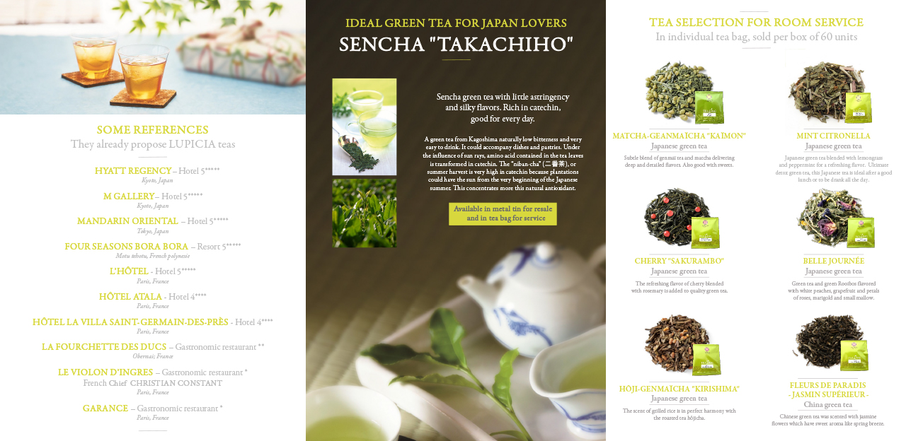 LUPICIA Tasting Teas Brochure.